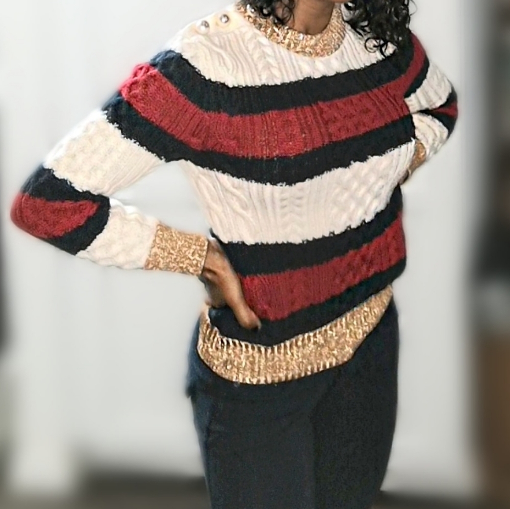 GUCCI Metallic Wool Sweater XS - Picture 5 of 6